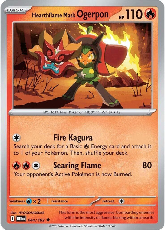 Hearthflame Mask Ogerpon [044/182] [Destined Rivals]