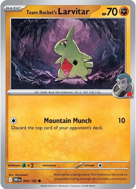 Team Rocket's Larvitar [094/182] [Destined Rivals] Reverse Holofoil