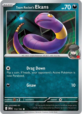 Team Rocket's Ekans [112/182] [Destined Rivals] Reverse Holofoil