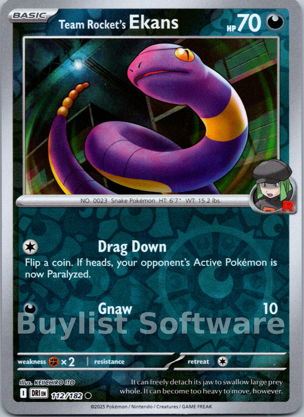 Team Rocket's Ekans [112/182] [Destined Rivals] Reverse Holofoil