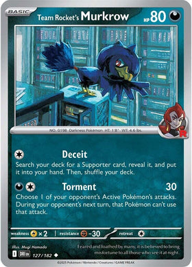 Team Rocket's Murkrow [127/182] [Destined Rivals] Reverse Holofoil