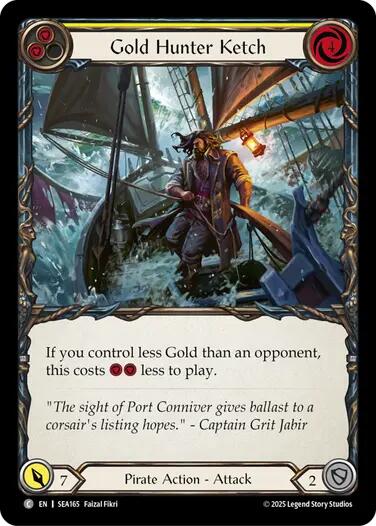 Gold Hunter Ketch [SEA165] [High Seas] Rainbow Foil