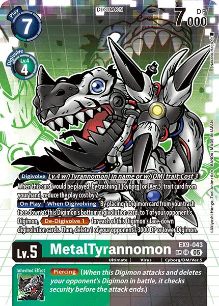 MetalTyrannomon (SP) [EX9-043] [Versus Monsters] Foil