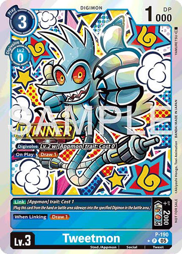 Tweetmon (Store Tournament 2025 Vol.3 Winner Pack) [P-190] [Digimon Promotion Cards] Foil