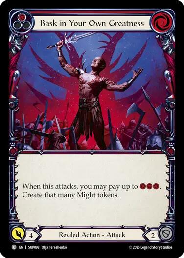 Bask in Your Own Greatness (Red) [SUP098] [Super Slam] Rainbow Foil