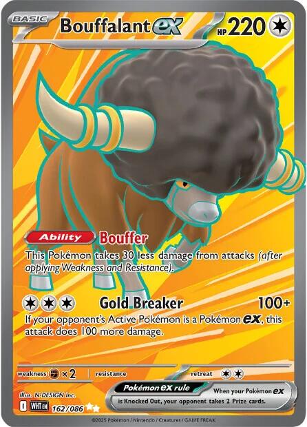 Bouffalant ex [162/086] [White Flare] Holofoil