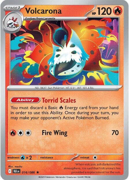 Volcarona [016/086] [Black Bolt] Reverse Holofoil