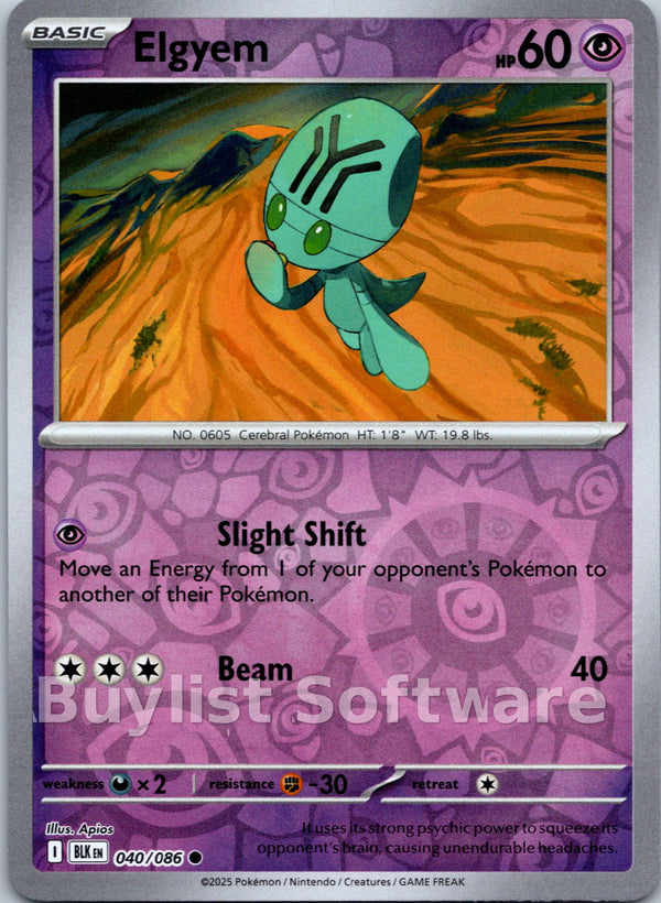 Elgyem [040/086] [Black Bolt] Reverse Holofoil