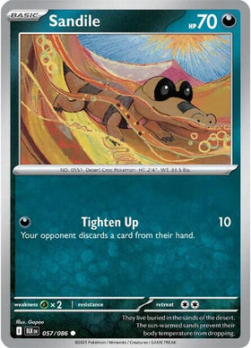 Sandile [057/086] [Black Bolt] Reverse Holofoil