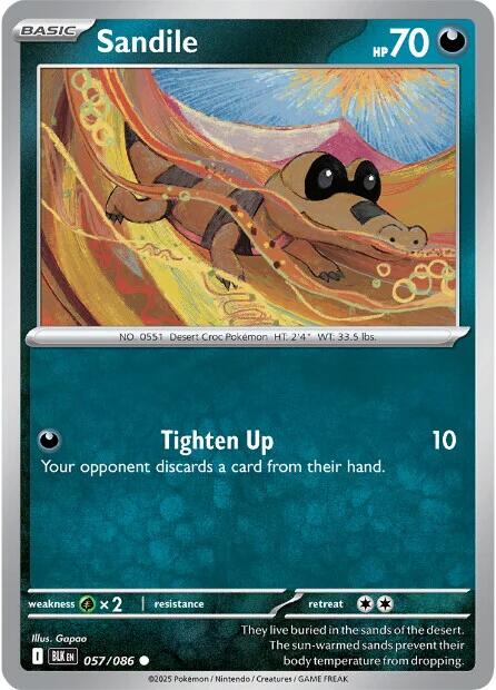 Sandile [057/086] [Black Bolt] Reverse Holofoil