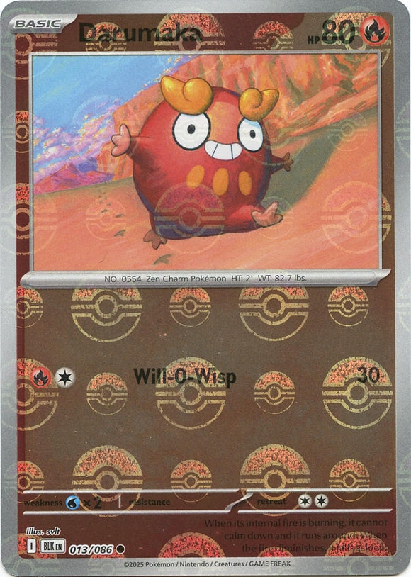 Darumaka (Poke Ball Pattern) [013/086] [Black Bolt] Holofoil