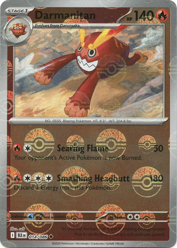 Darmanitan (Poke Ball Pattern) [014/086] [Black Bolt] Holofoil