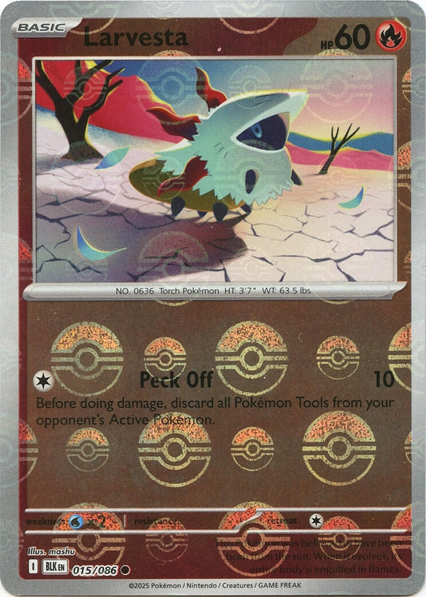 Larvesta (Poke Ball Pattern) [015/086] [Black Bolt] Holofoil
