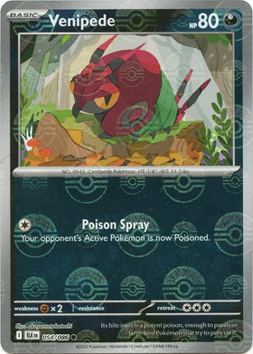 Venipede (Poke Ball Pattern) [054/086] [Black Bolt] Holofoil