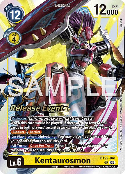 Kentaurosmon [BT22-041] [Cyber Eden Release Event Cards] Foil