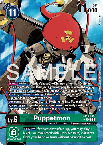 Puppetmon (Alternate Art) [EX10-020] [Sinister Order] Foil