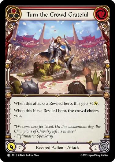 Turn the Crowd Grateful (Red) [SUP049] [Super Slam] Rainbow Foil
