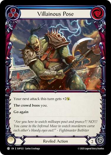 Villainous Pose (Blue) [SUP122] [Super Slam] Rainbow Foil