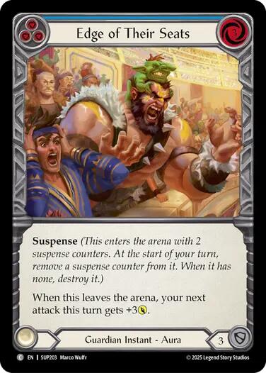 Edge of Their Seats (Blue) [SUP203] [Super Slam] Rainbow Foil