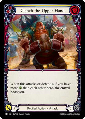 Clench the Upper Hand (Yellow) [SUP102] [Super Slam] Rainbow Foil