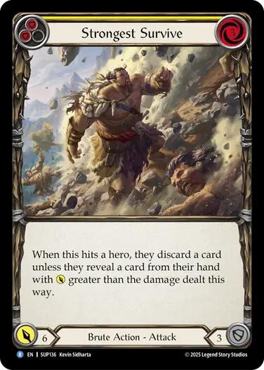 Strongest Survive (Yellow) [SUP136] [Super Slam] Rainbow Foil