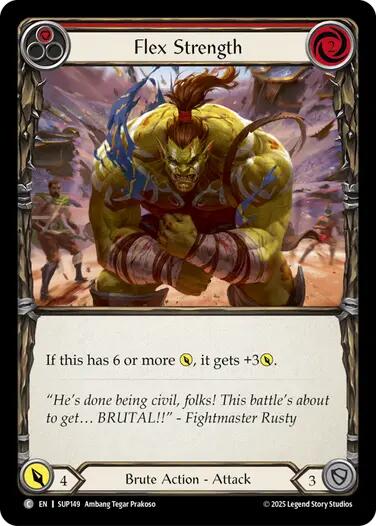 Flex Strength (Red) [SUP149] [Super Slam] Rainbow Foil