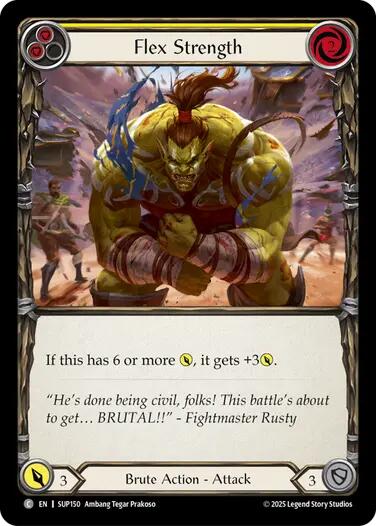 Flex Strength (Yellow) [SUP150] [Super Slam] Rainbow Foil