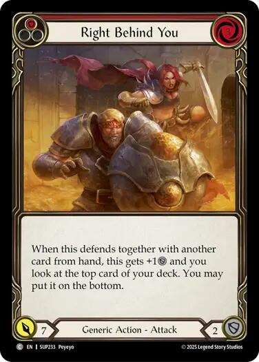 Right Behind You (Red) [SUP233] [Super Slam] Rainbow Foil