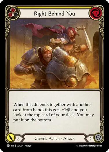 Right Behind You (Yellow) [SUP234] [Super Slam] Rainbow Foil