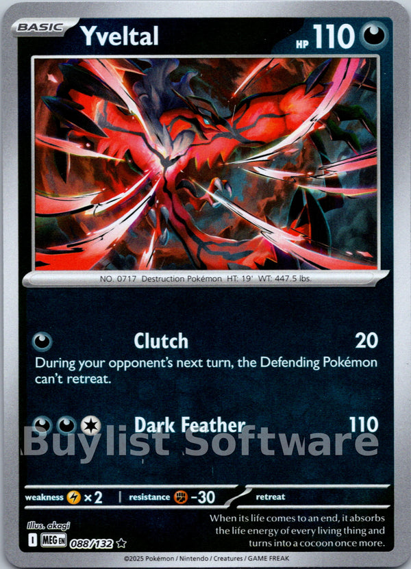 Yveltal [088/132] [Mega Evolution] Reverse Holofoil