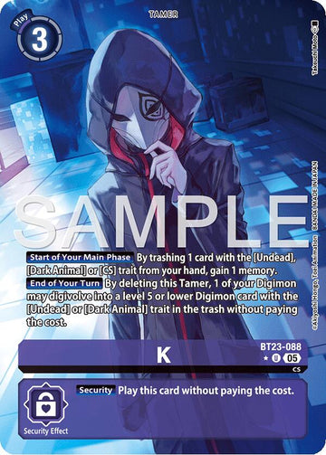 K (Alternate Art) [BT23-088] [Hackers' Slumber] Foil