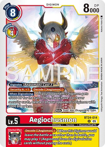 Aegiochusmon [BT24-014] [Time Stranger] Foil