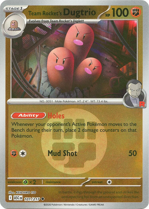 Team Rocket's Dugtrio (Energy Symbol Pattern)