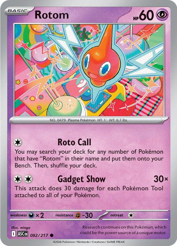 Rotom [092/217] [Ascended Heroes] Reverse Holofoil