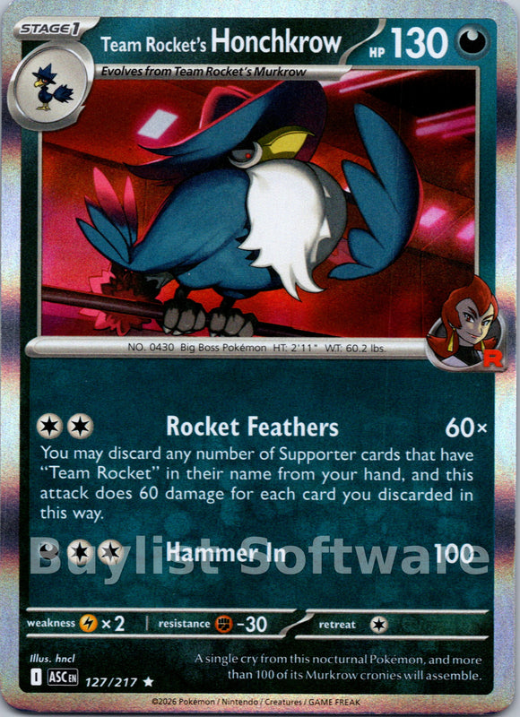Team Rocket's Honchkrow [127/217] [Ascended Heroes] Holofoil