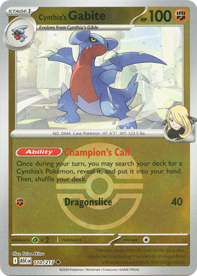 Cynthia's Gabite (Poke Ball) [110/217] [Ascended Heroes] Reverse Holofoil