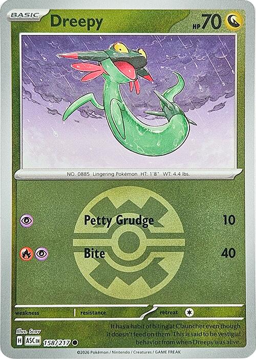 Dreepy - 158/217 (Quick Ball) [158/217] [Ascended Heroes] Reverse Holofoil