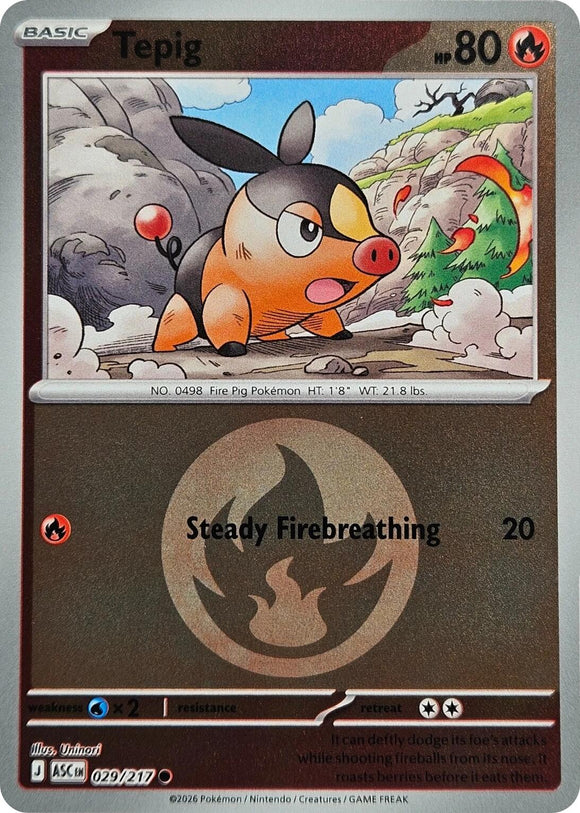 Tepig (Energy Symbol Pattern) [029/217] [Ascended Heroes] Reverse Holofoil