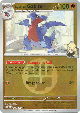Cynthia's Gabite (Energy Symbol Pattern) [110/217] [Ascended Heroes] Reverse Holofoil