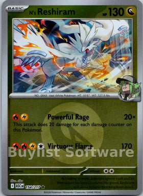 N's Reshiram (Energy Symbol Pattern) [154/217] [Ascended Heroes] Reverse Holofoil