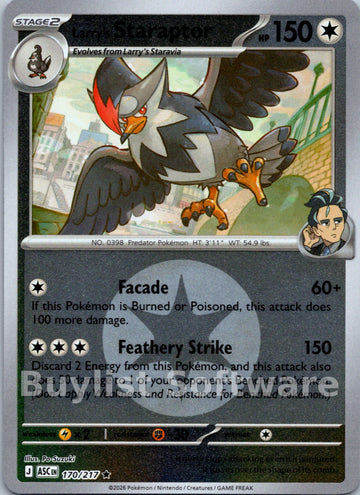 Larry's Staraptor (Energy Symbol Pattern) [170/217] [Ascended Heroes] Reverse Holofoil