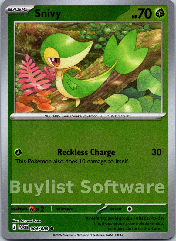 Snivy [004/088] [Perfect Order] Reverse Holofoil