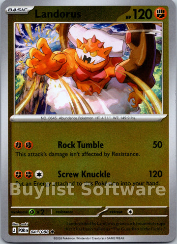 Landorus [041/088] [Perfect Order] Reverse Holofoil