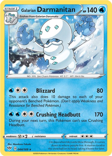 Galarian Darmanitan (Cracked Ice Holo)