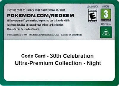Code Card - 30th Celebration Ultra-Premium Collection - Night