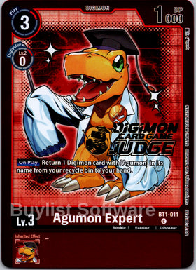 Agumon Expert (Judge Pack 4) [BT1-011] [Release Special Booster 1.0] Foil