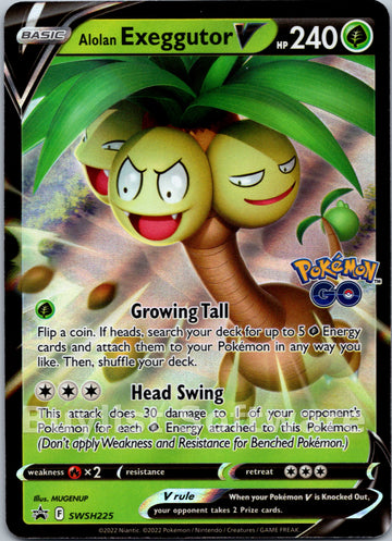 Alolan Exeggutor V [SWSH225] [Sword & Shield Promo Cards] Holofoil