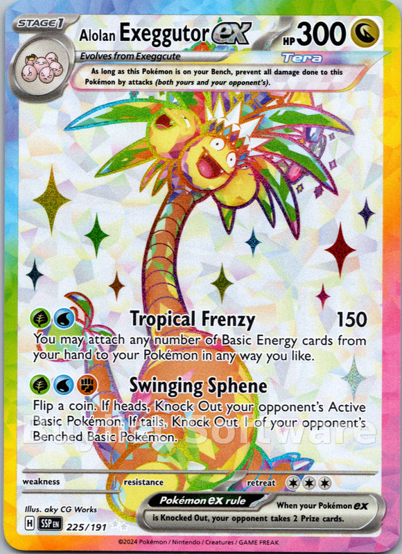 Alolan Exeggutor ex [225/191] [Surging Sparks] Holofoil