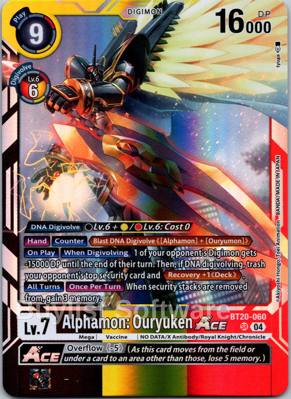 Alphamon: Ouryuken ACE [BT20-060] [Release Special Booster 2.5] Foil