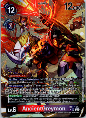 AncientGreymon (Alternate Art) [BT17-017] [Secret Crisis] Foil